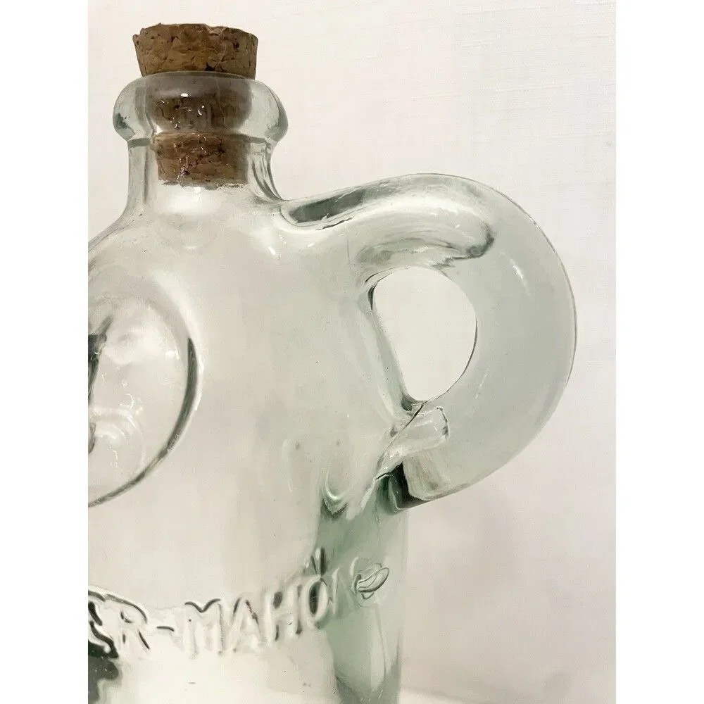 Vintage Gin Xoriguer-Mahon Menorca Bottle Clear Handle Collectable Jug Bottle
